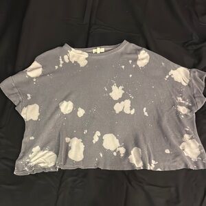 Gray Tie-Dye Women's Top